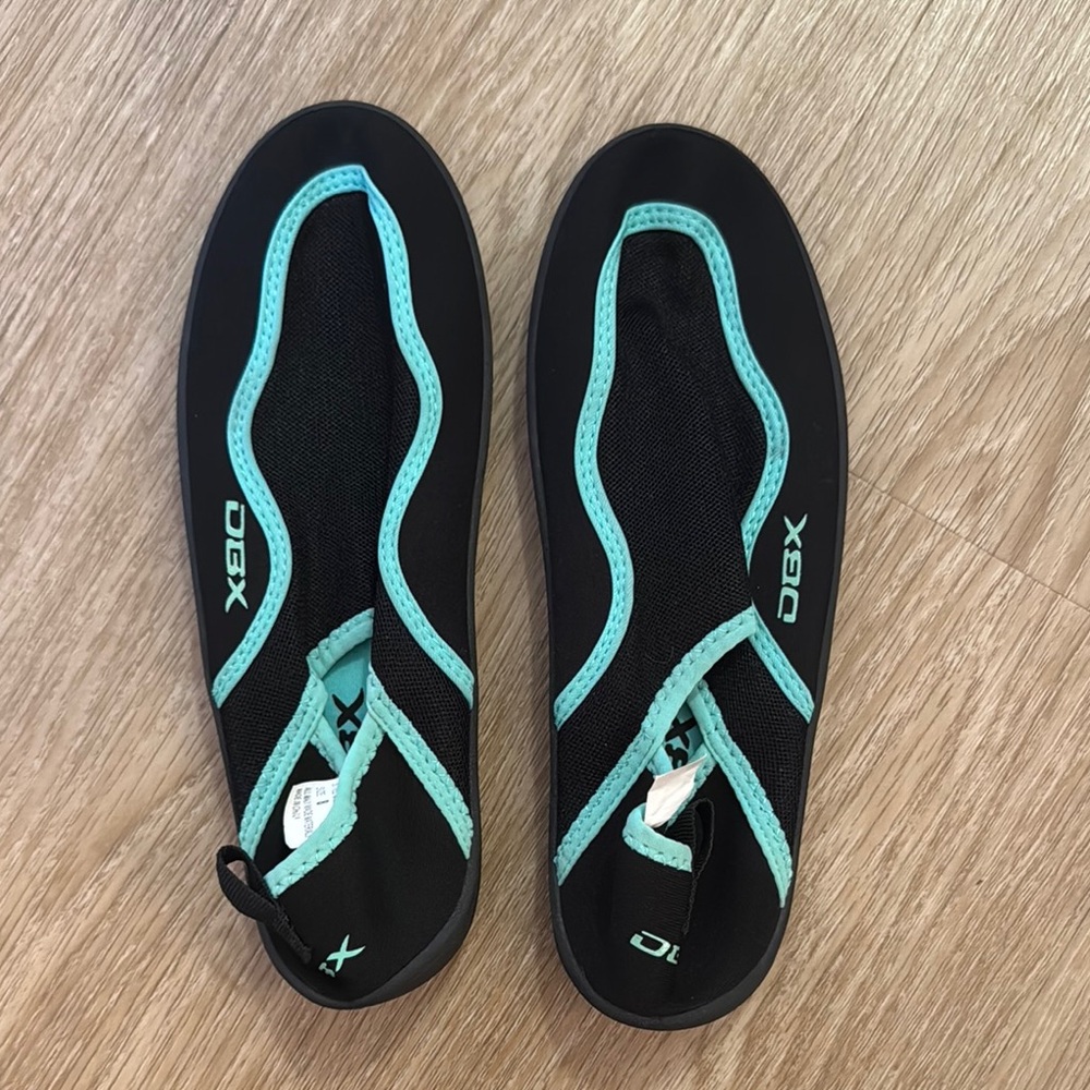Black and Teal Water Shoes